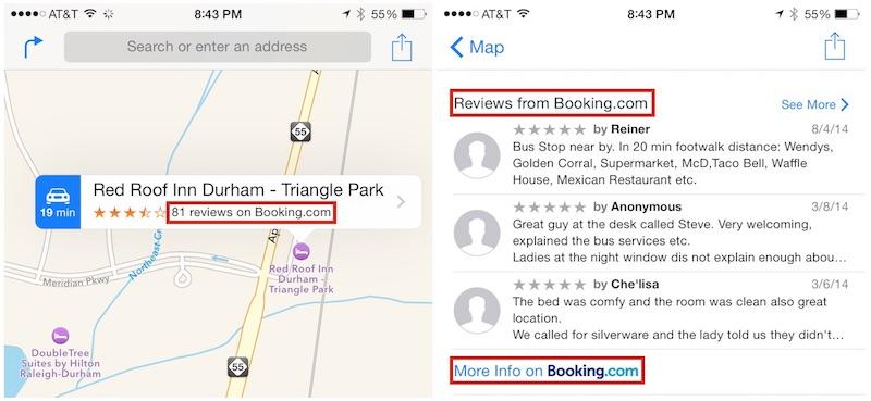 Apple Maps Now Features TripAdvisor