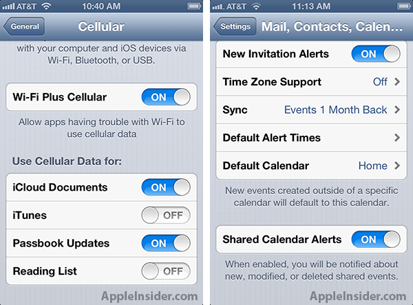 New “Wi-Fi Plus Cellular” option turns up in iOS6 settings
