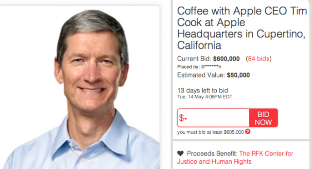 Stolen Credit Card Used In “Coffee With Tim Cook” Charity Auction